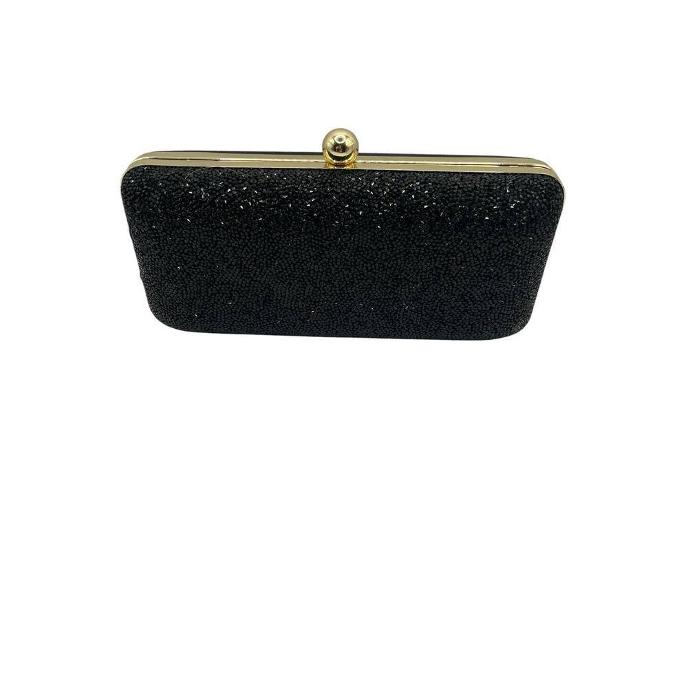 White House Black Market Black Crystal Box Clutch